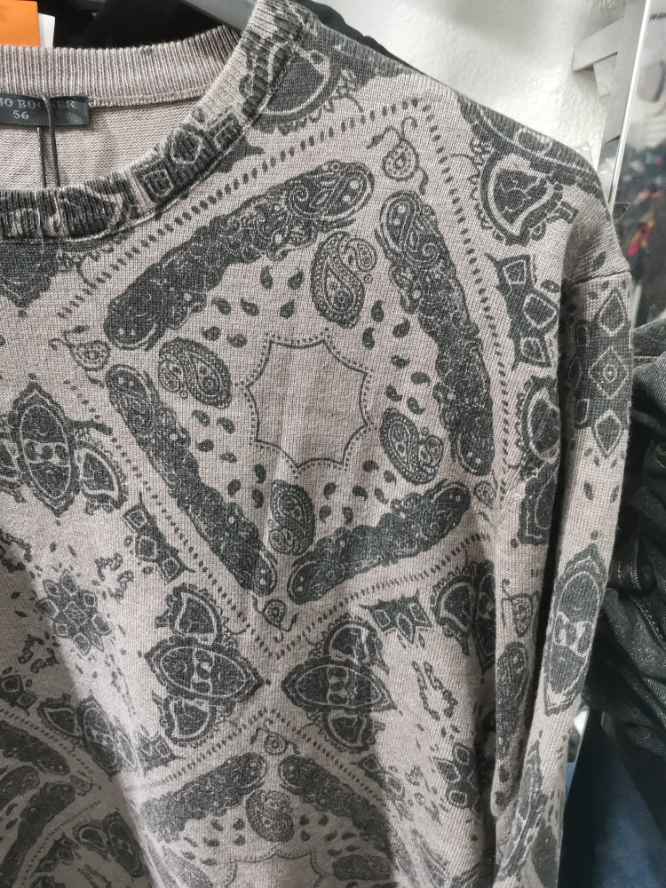 Paisley print fitted sweater