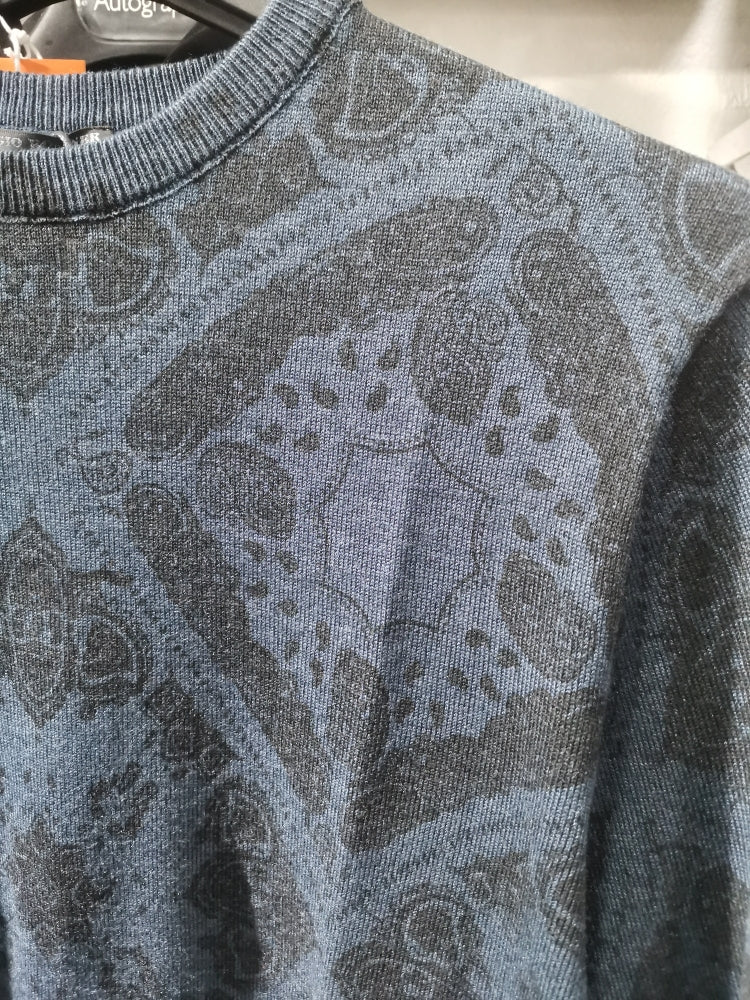 Paisley print fitted sweater