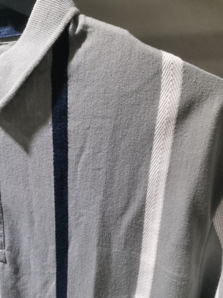 Stripe knitted polo