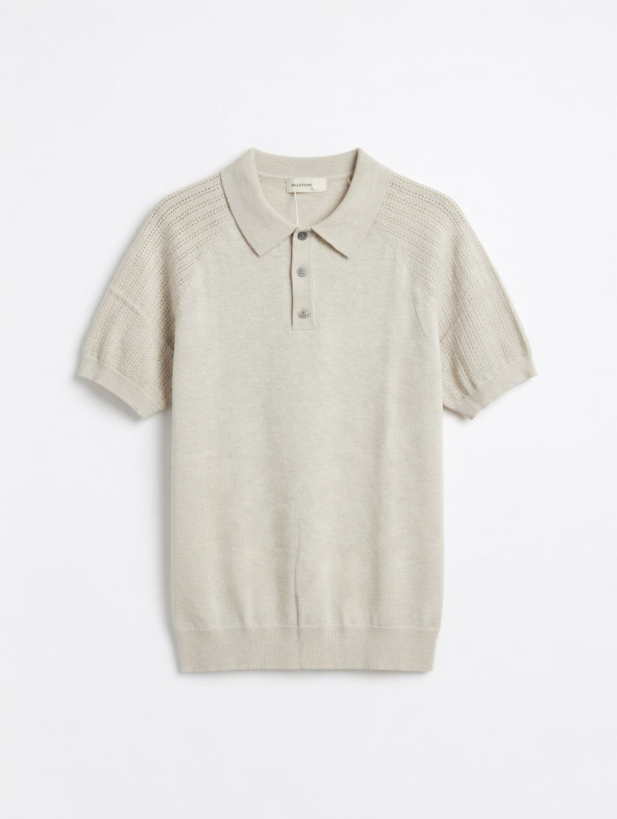 Knit Polo Shirt | Premium Textured Short Sleeve Polo
