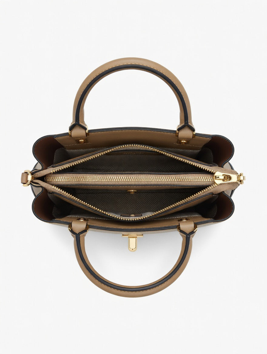 Petite Triple Compartment Handbag
