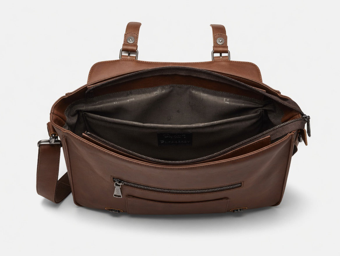 Brown Premium Messenger Bag – Laptop / Daily Carry