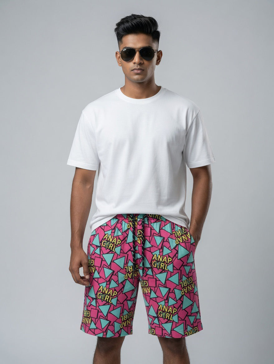 Bold Geometric Print Shorts