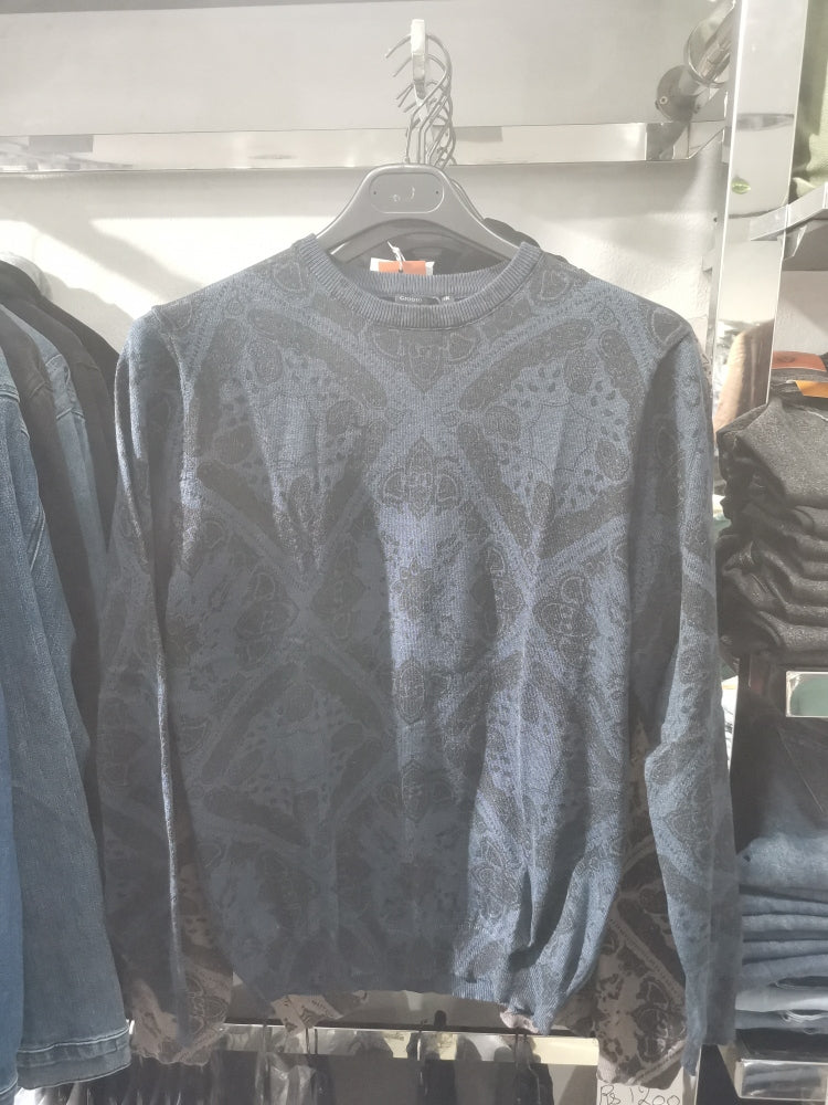 Paisley print fitted sweater