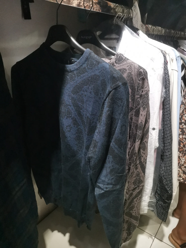 Paisley print fitted sweater