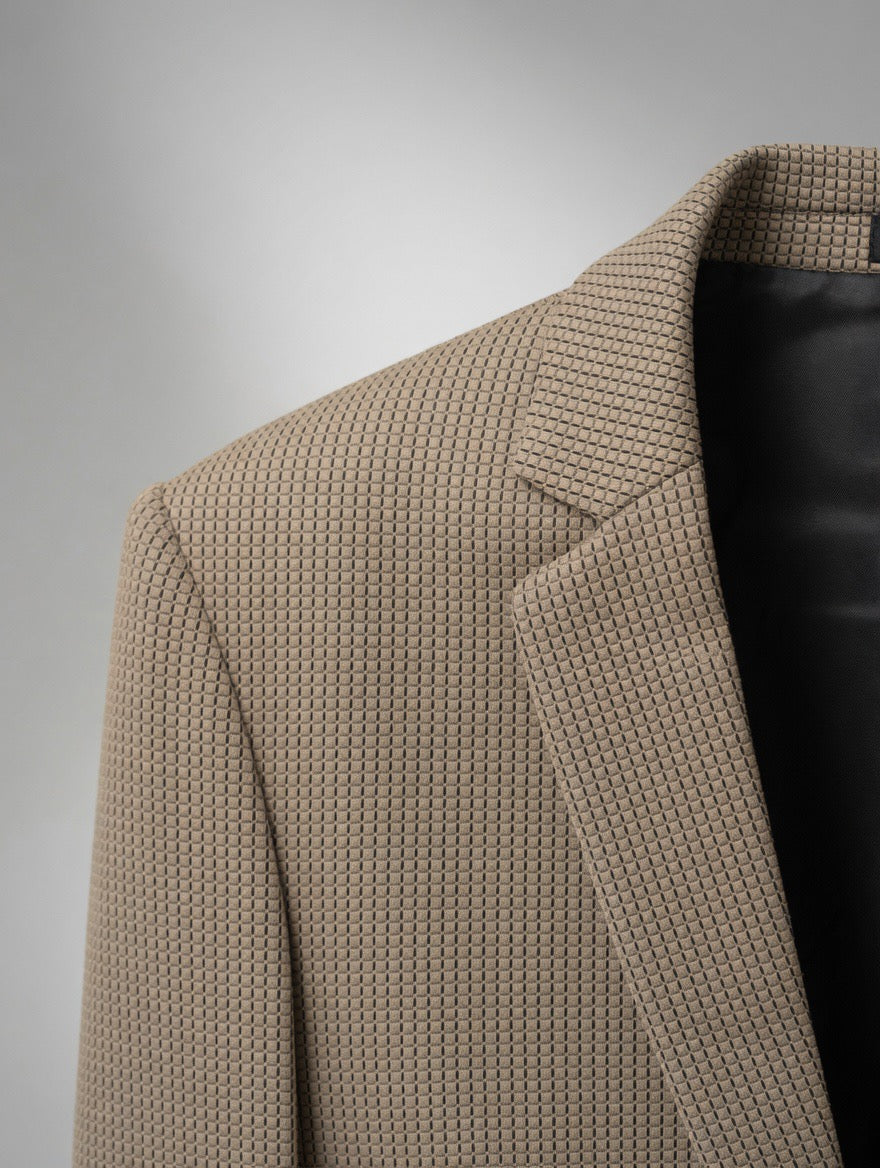 Textured Waffle Blazer