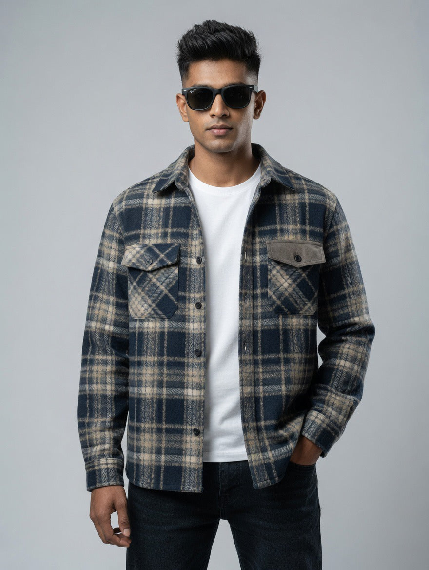 Oversized Houndstooth Shacket