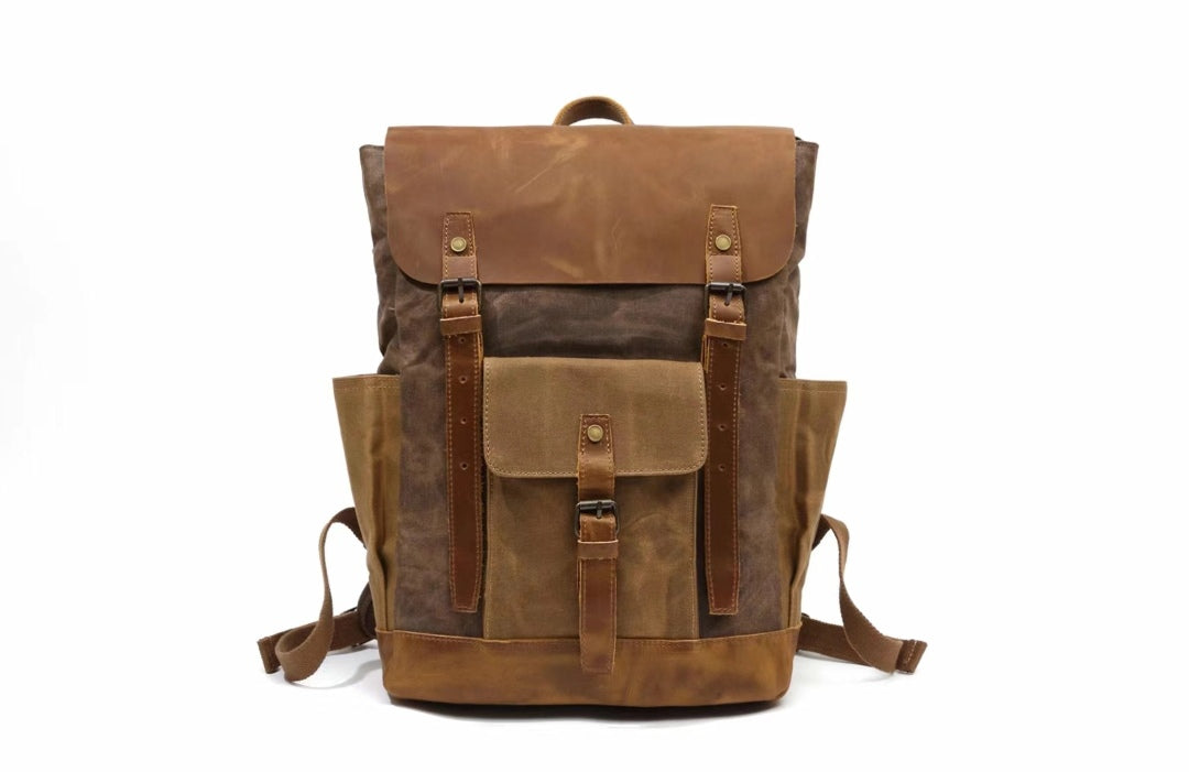 Canvas and Leather Backpack