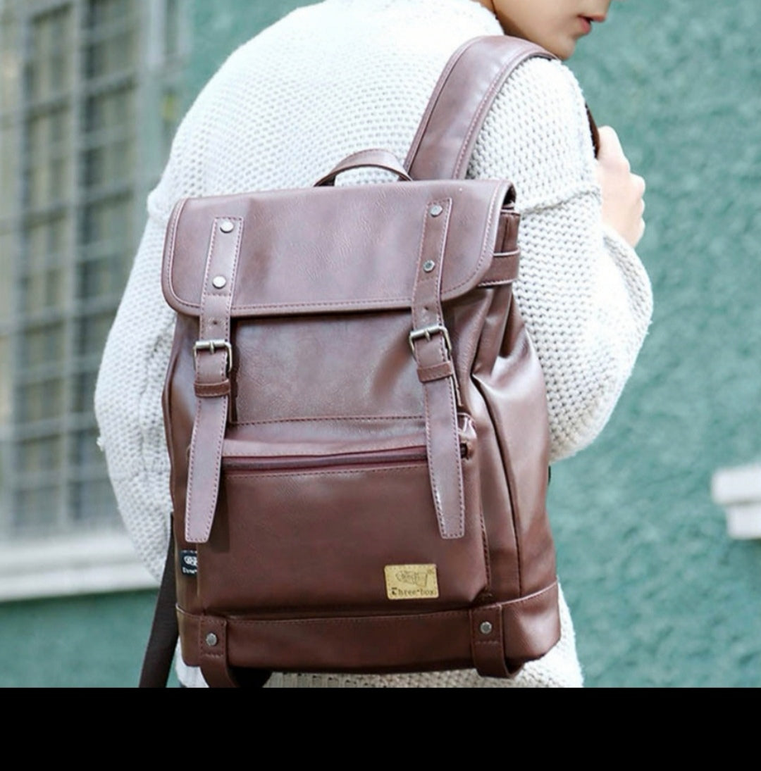 Faux leather Backpack