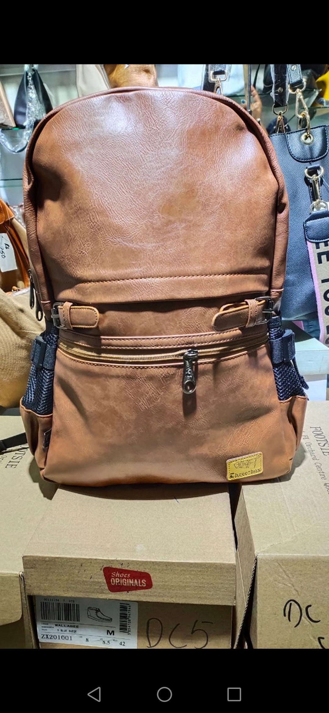 Faux leather Backpack