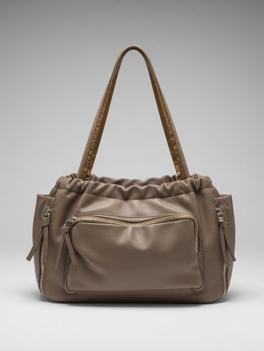 Slouchy Multi-Pocket Tote Bag