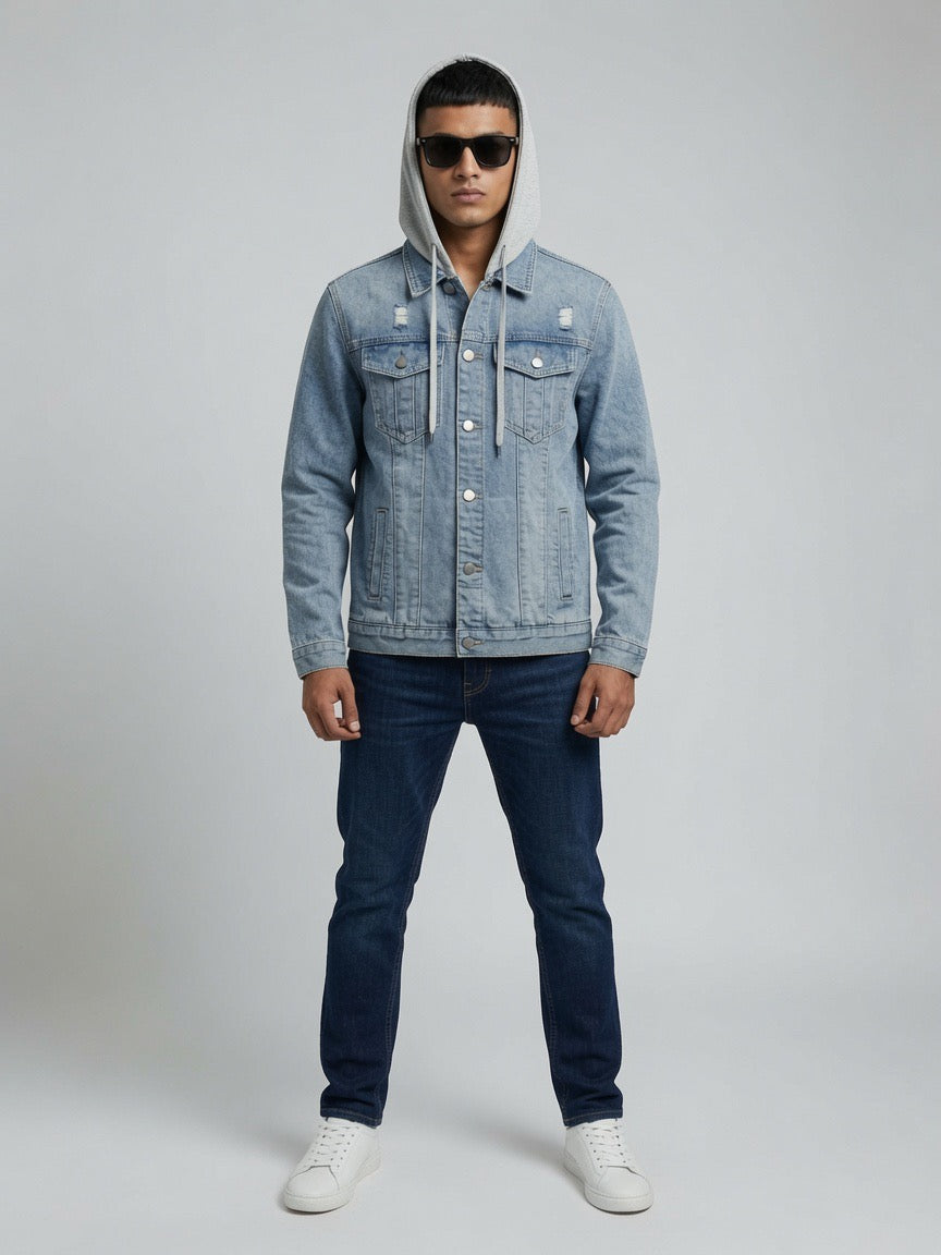 Denim Jacket with removeable hood