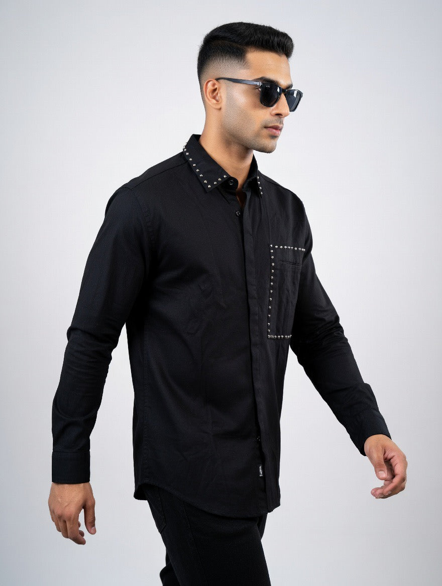 Studded Velvet Shirt