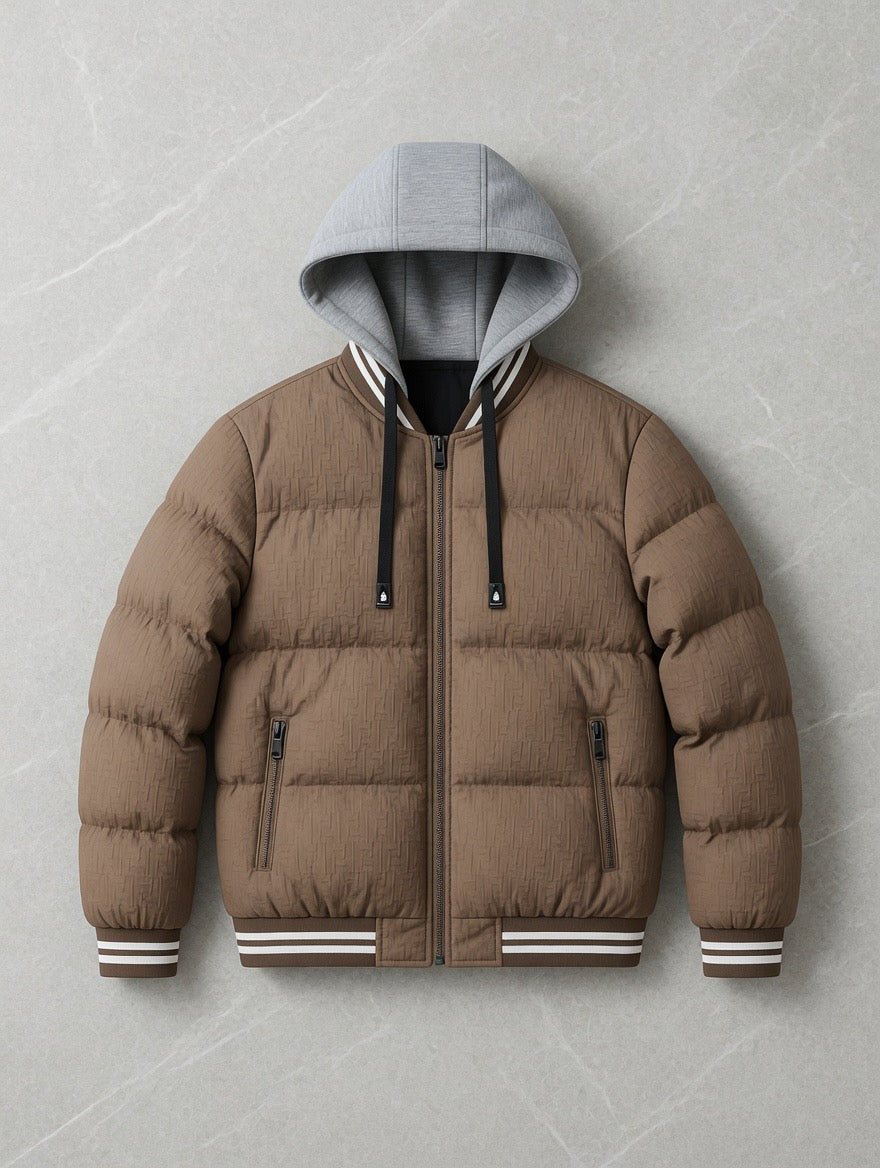 Reversible Brown Bomber Jacket
