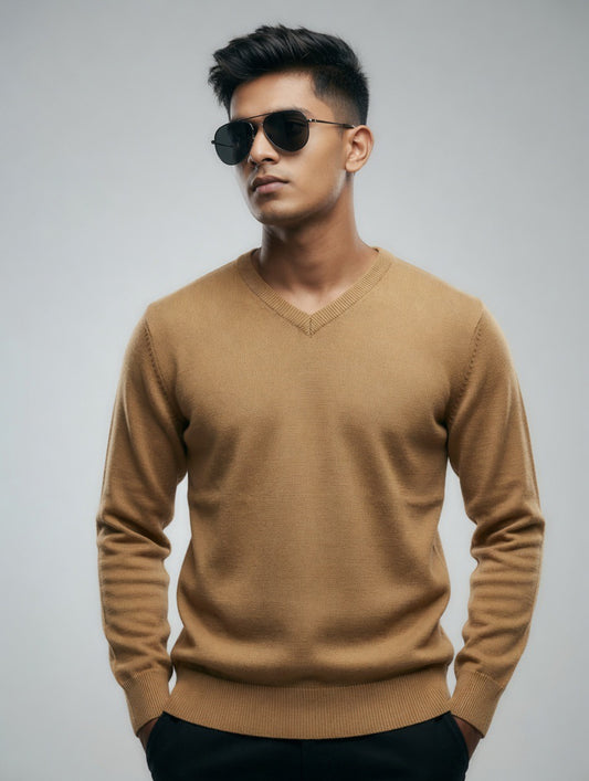 V-Neck Knit Sweater