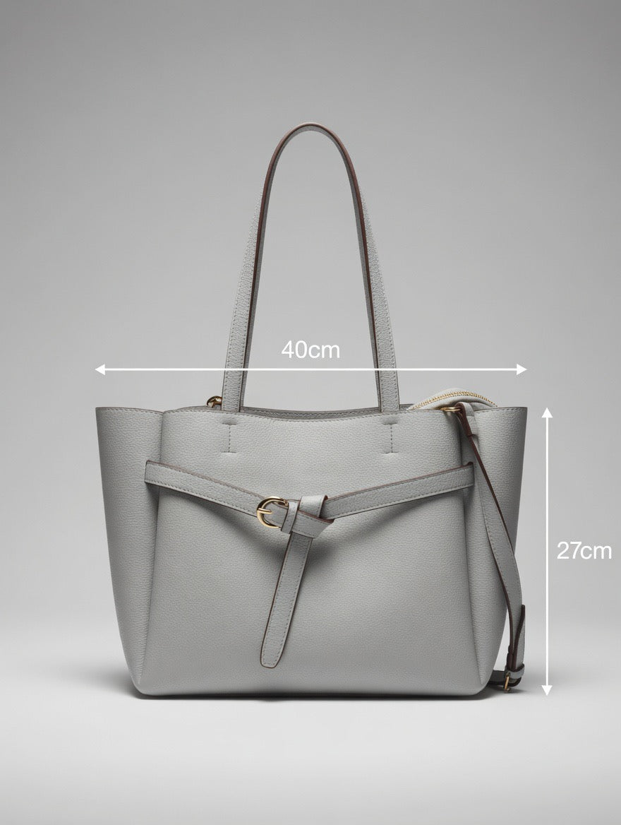 Signature Structured Belt Tote Bag