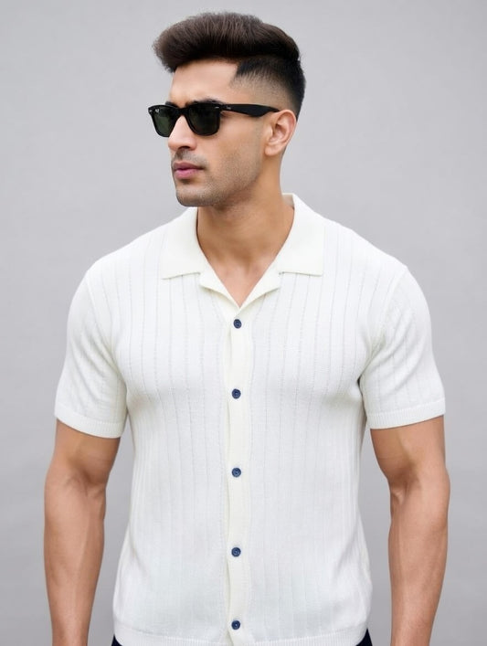 Oversized crochet Cuban collar