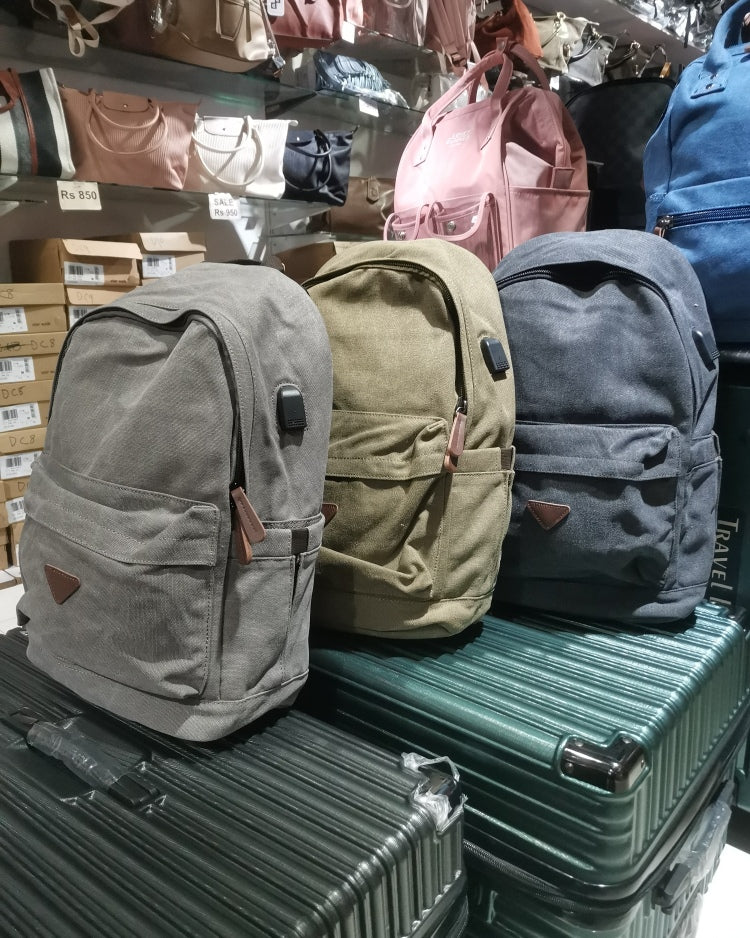 USB Canvas backpack