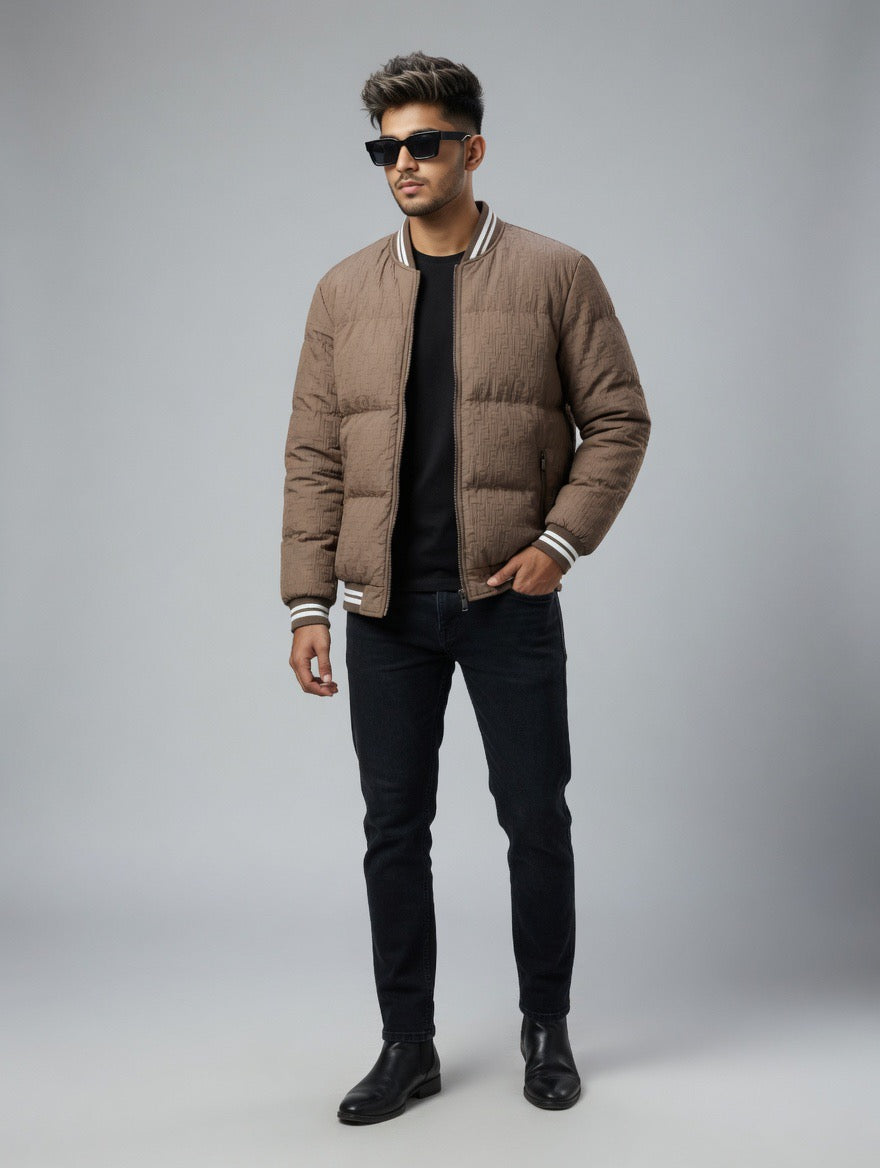 Reversible Brown Bomber Jacket