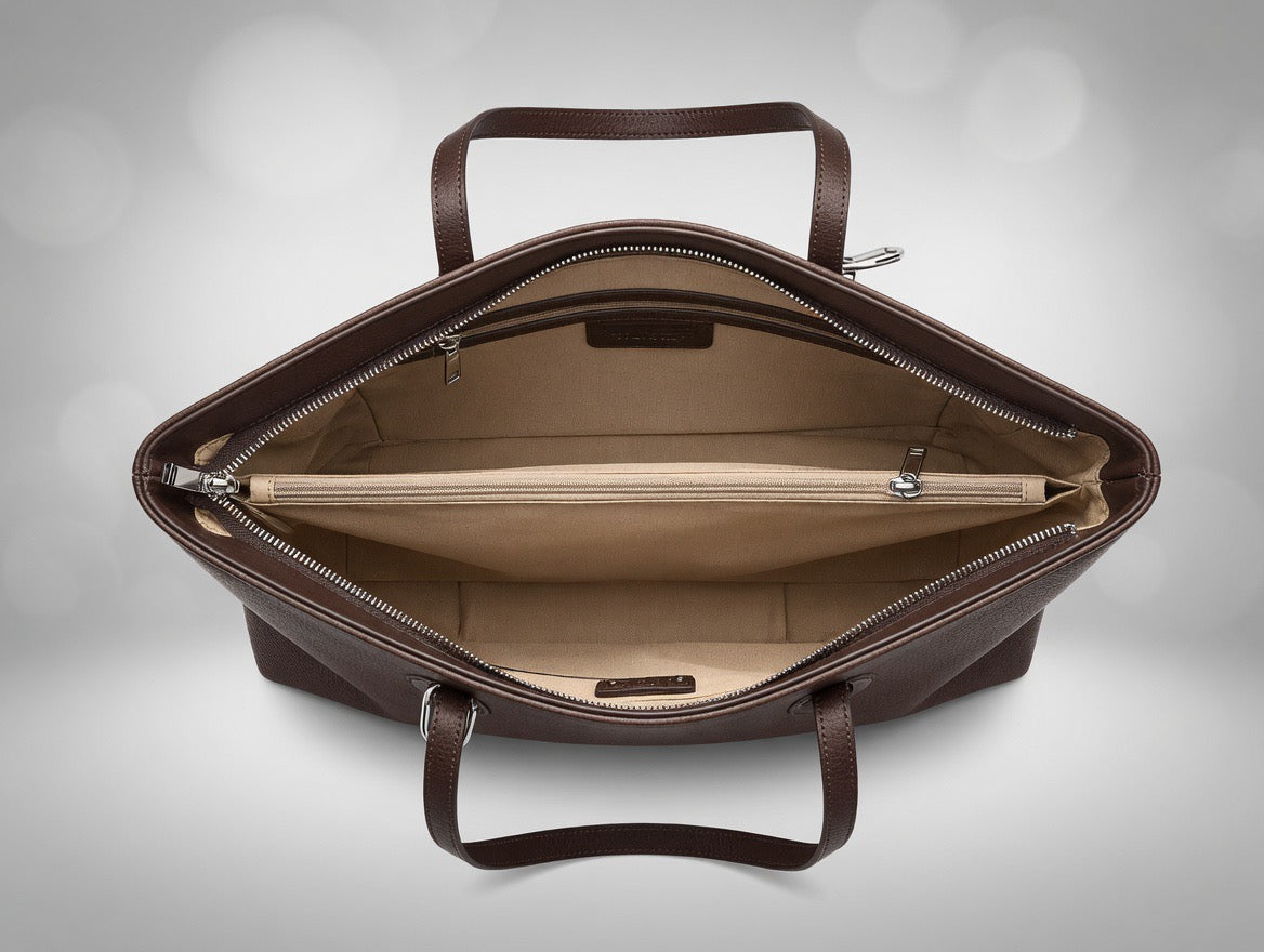 Textured Leather-Look Tote Bag