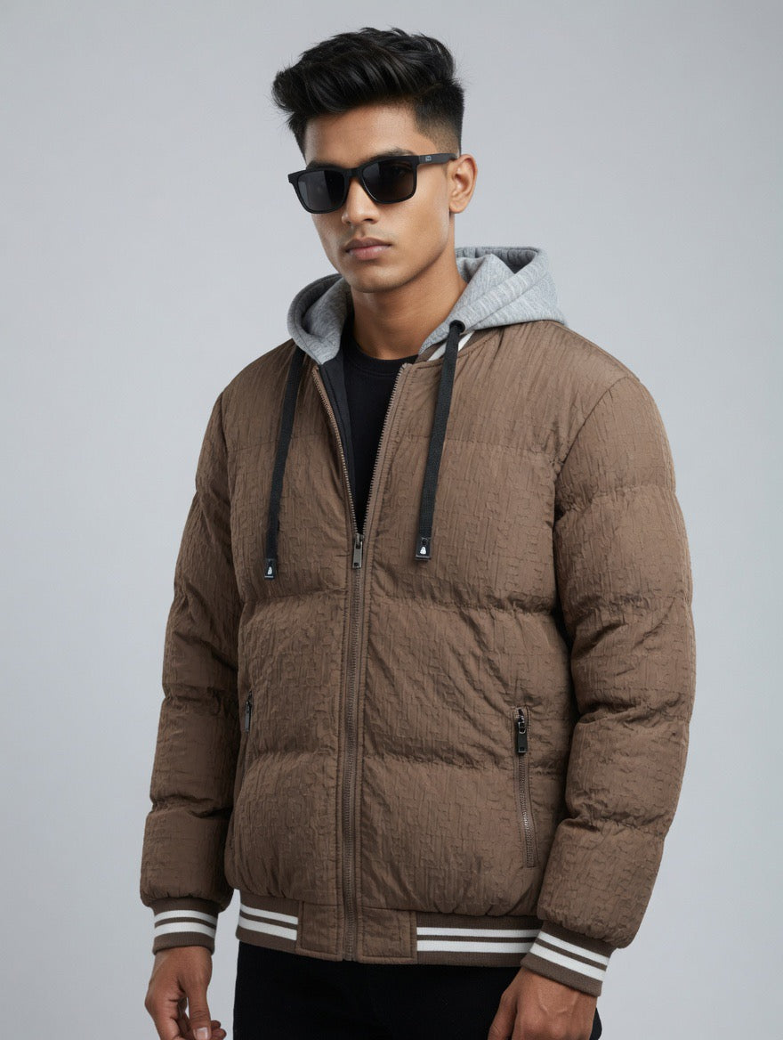 Reversible Brown Bomber Jacket