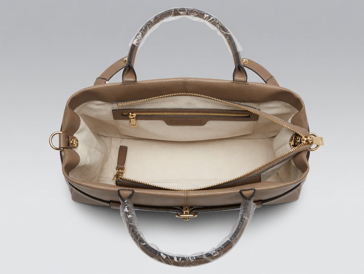 Structured Belt Tote Bag