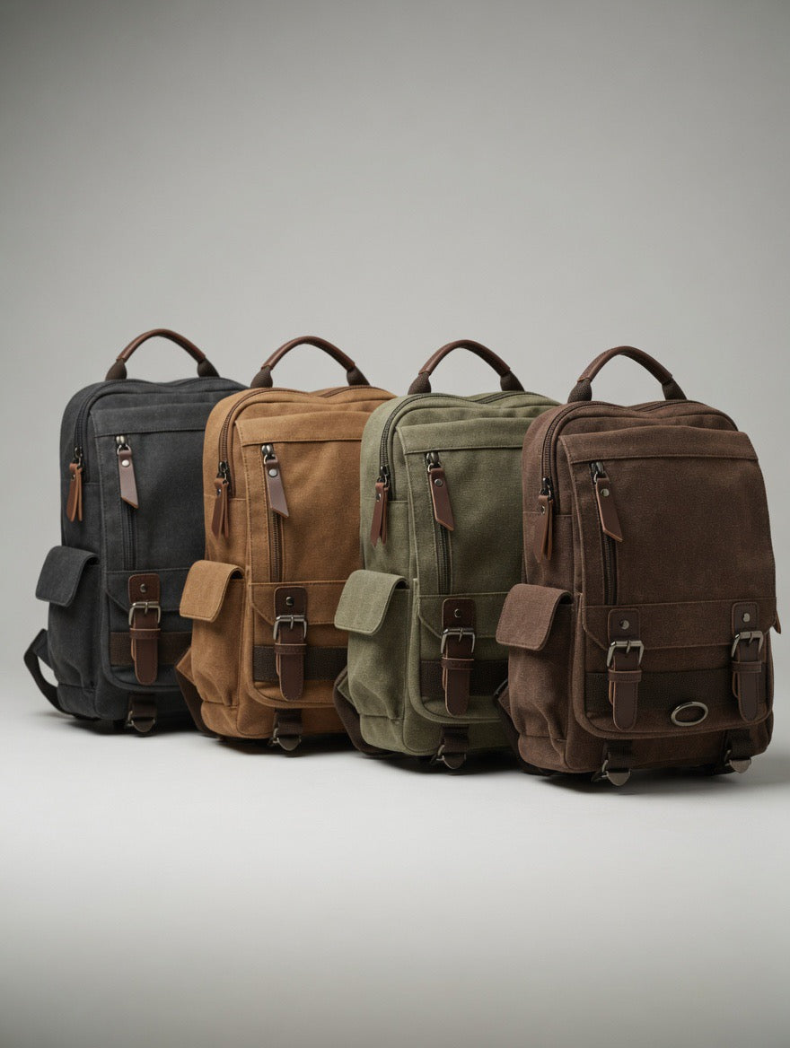 Premium Canvas Structured Backpack