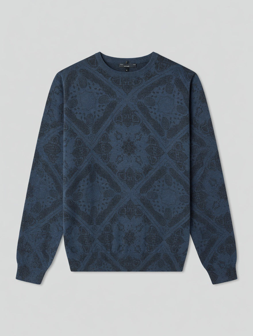 Paisley Pattern Crewneck Sweatshirt