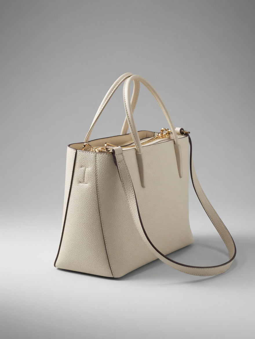 Signature Pebbled Faux Leather Tote Bag