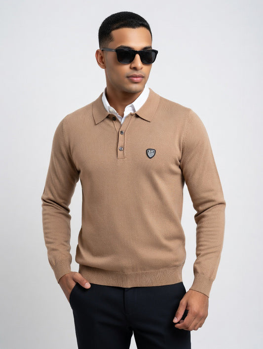 Knit Polo Sweater