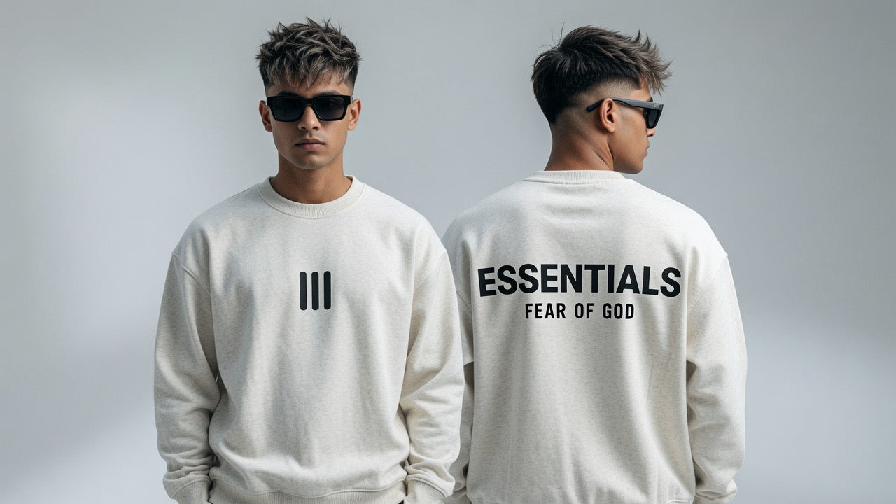 Essentials Ethnic Print Crew Sweater