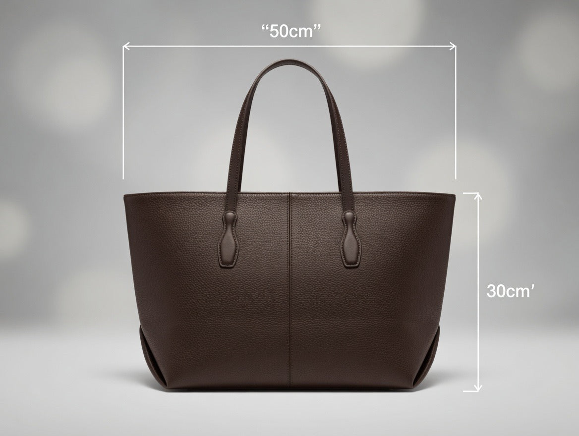 Textured Leather-Look Tote Bag