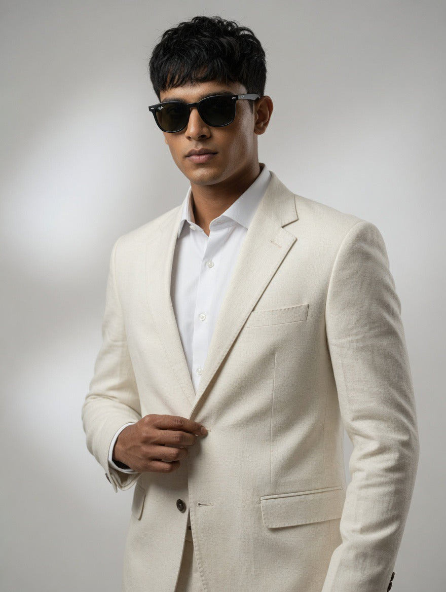 Off-White Linen Look Blazer