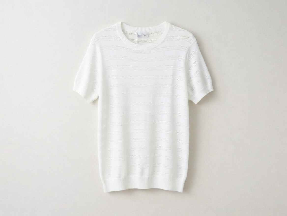 Open-Knit Mesh T-Shirt