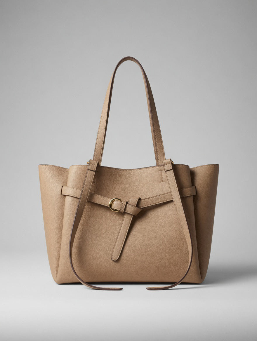 Signature Structured Belt Tote Bag