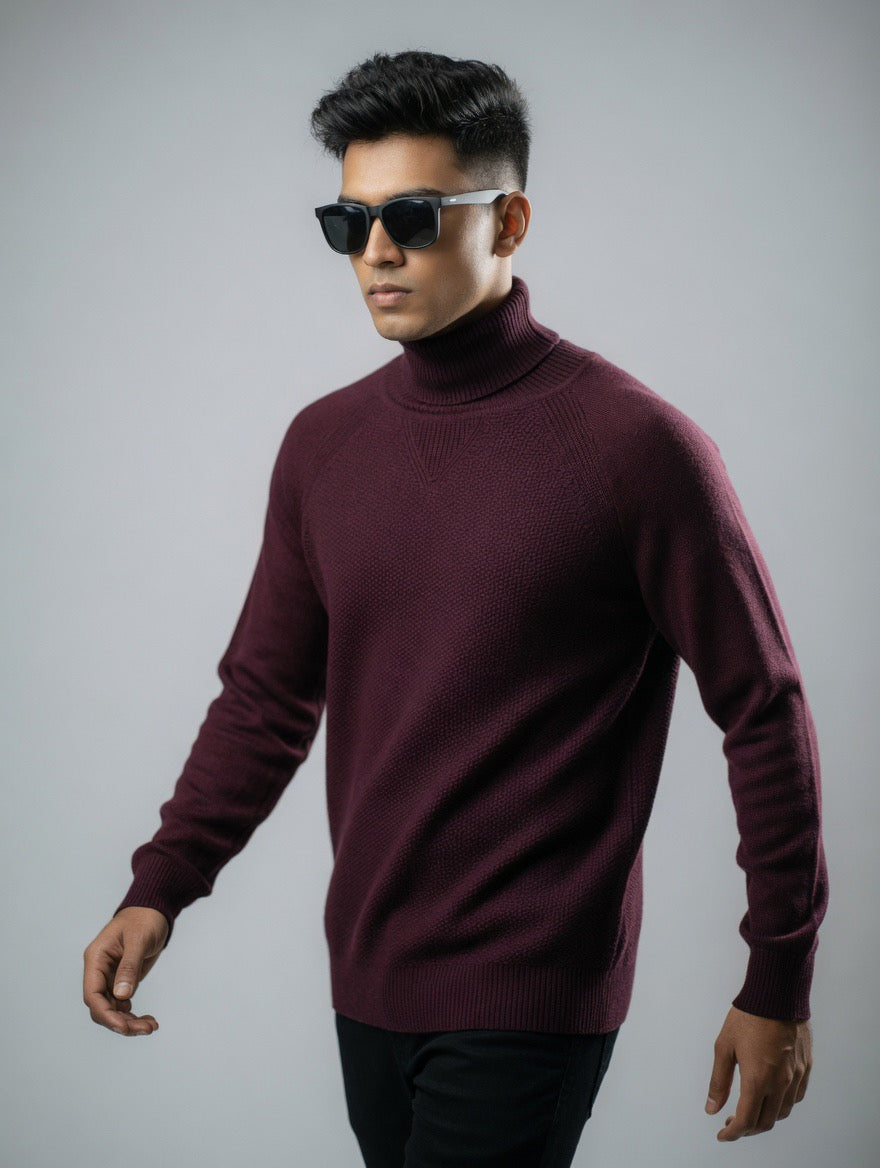 Premium Ribbed Turtleneck Sweater