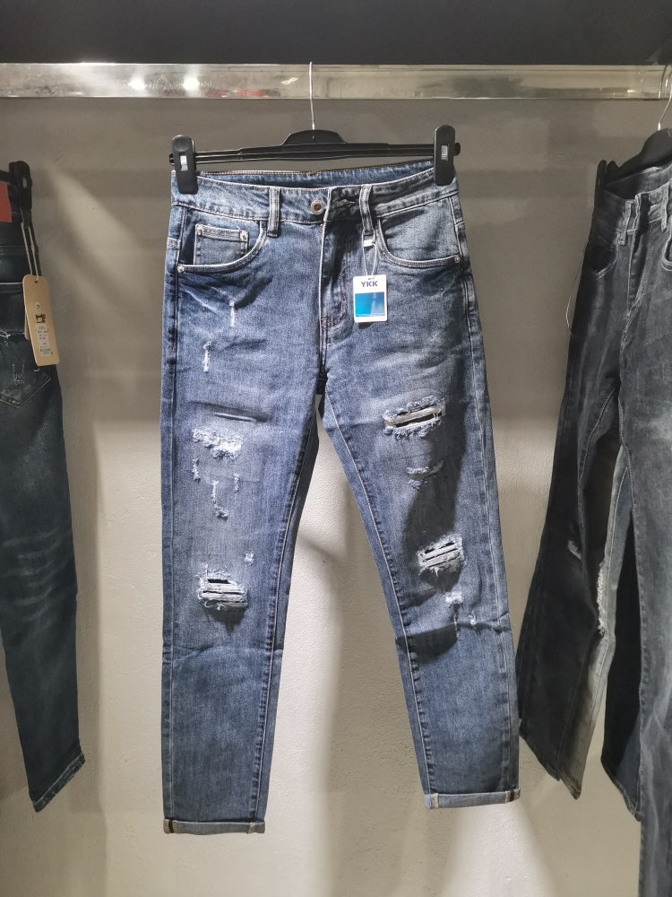 Softened heavy duty jeans