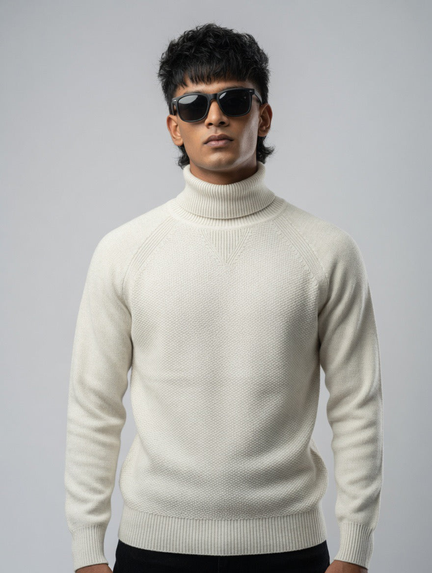 Premium Ribbed Turtleneck Sweater