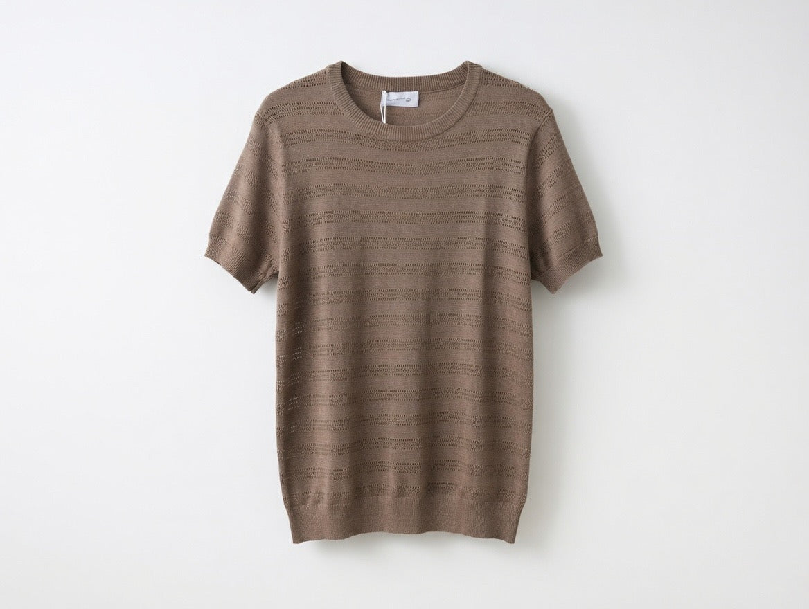Open-Knit Mesh T-Shirt