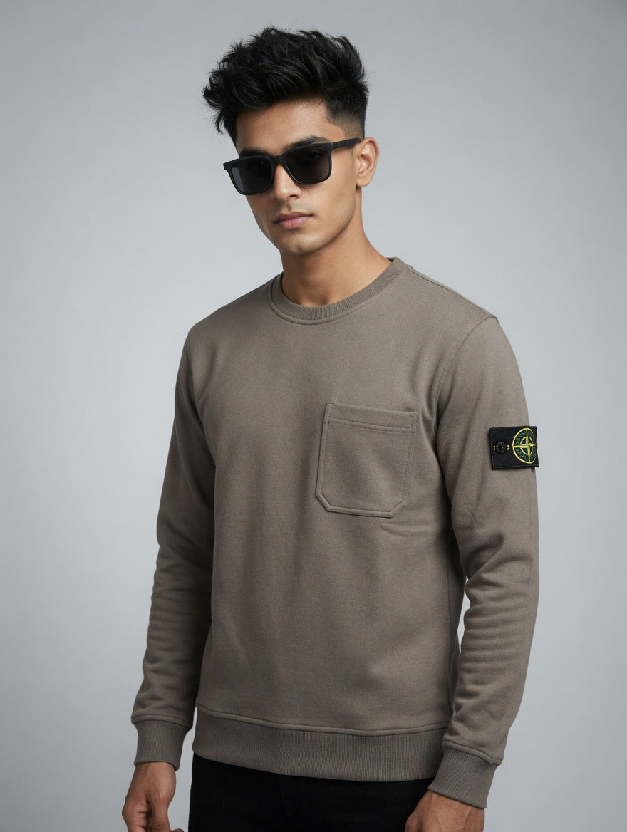 Premium Stone Island Inspired Crew Neck Sweatshirt