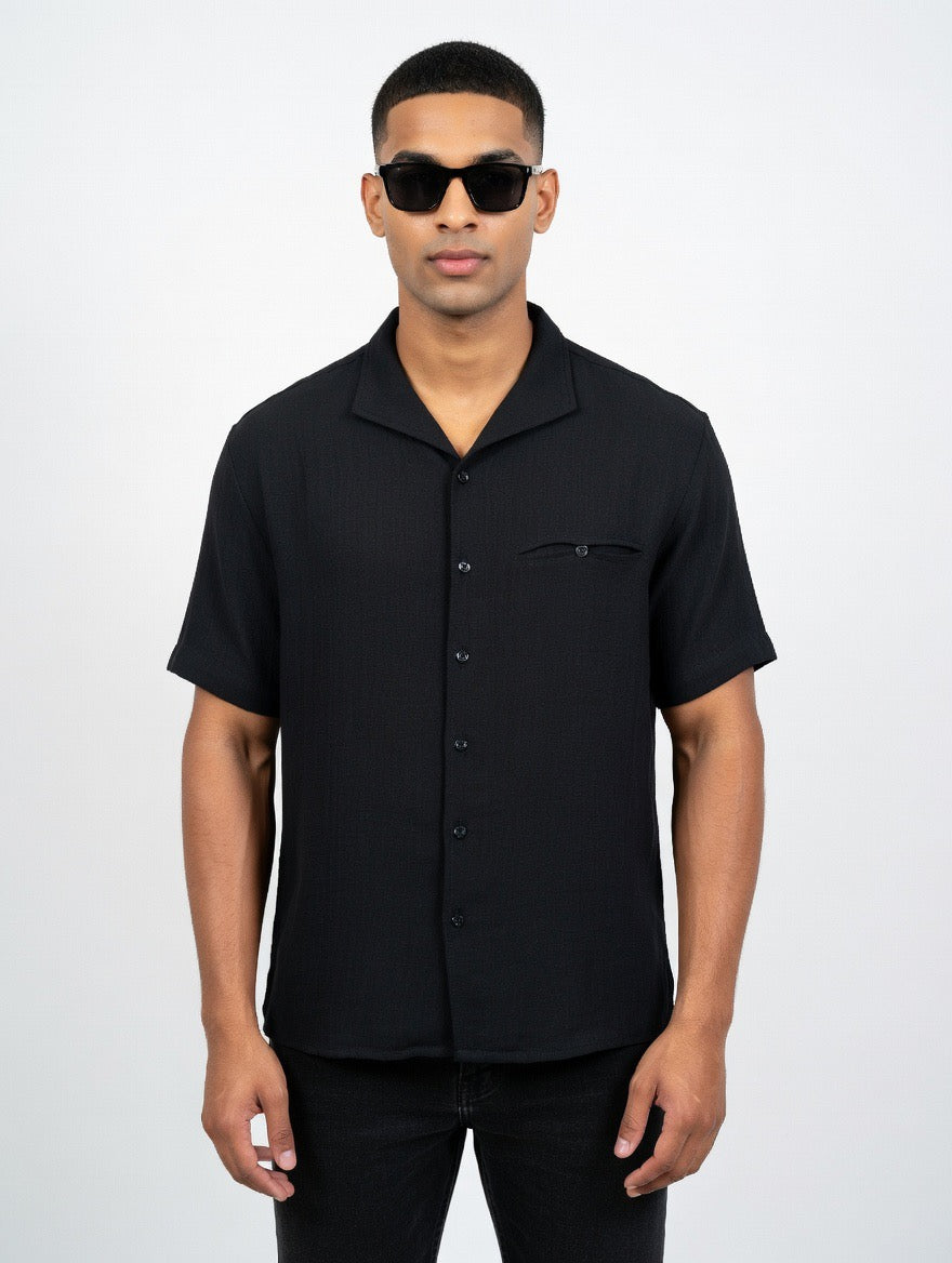 Cuban Collar Camp Shirt
