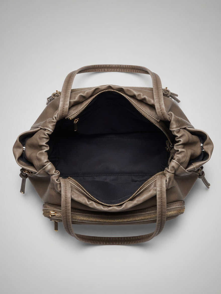 Slouchy Multi-Pocket Tote Bag