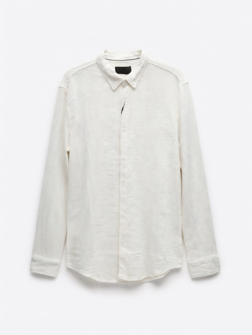 Waffle Knit Long Sleeve Shirt