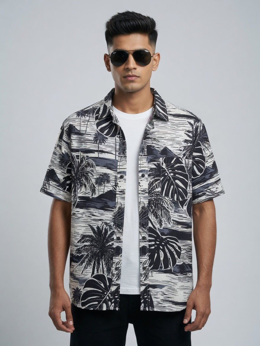 Tropical Palm Tree Hawaiian Shirt