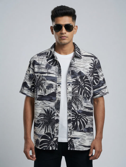 Tropical Palm Tree Hawaiian Shirt