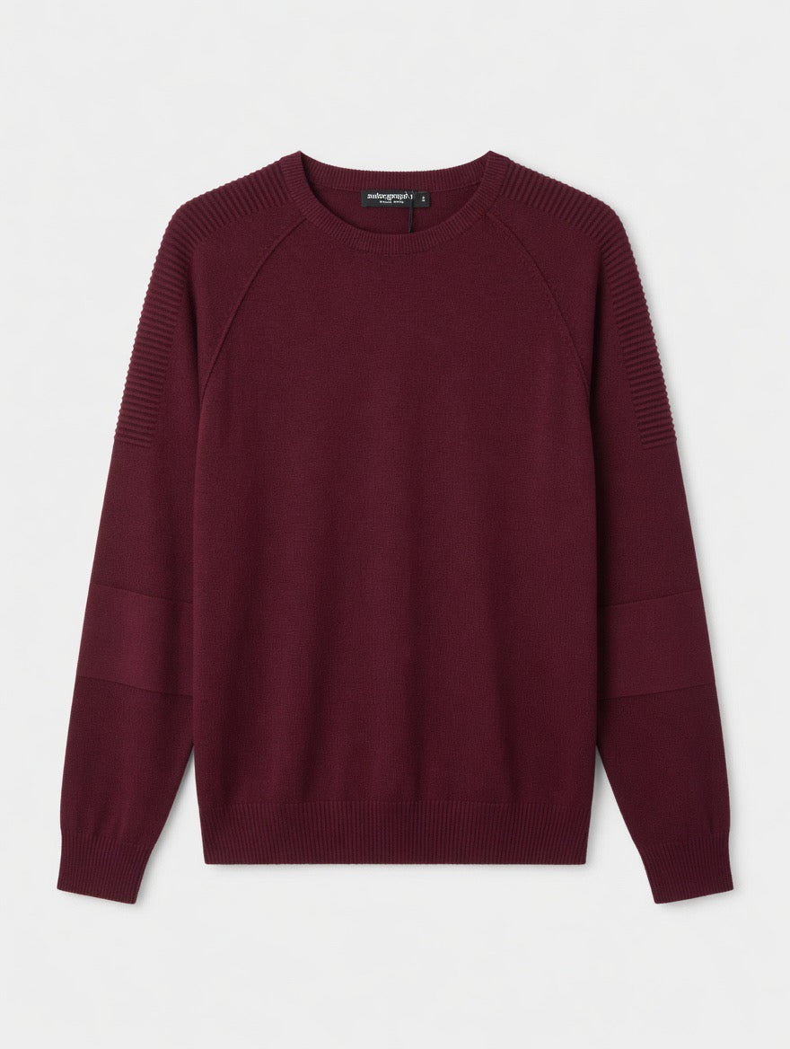 Premium Ribbed Crew Neck Sweater