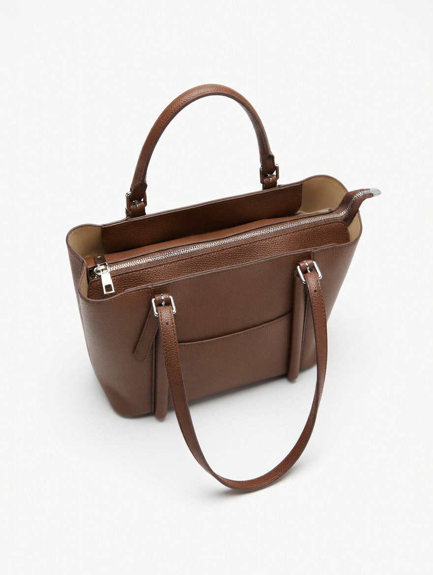 Premium Pebbled Structured Tote Bag