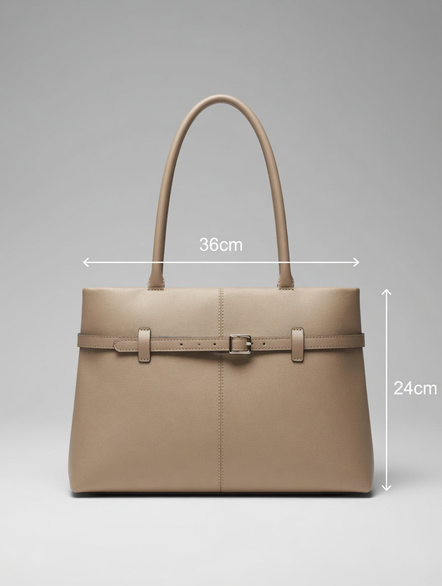 Structured Belt Tote Bag