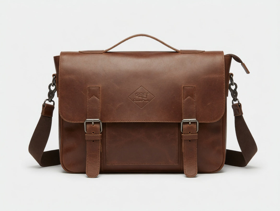 Brown Premium Messenger Bag – Laptop / Daily Carry