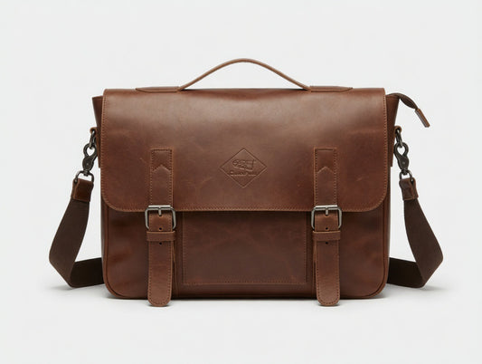 Brown Premium Messenger Bag – Laptop / Daily Carry